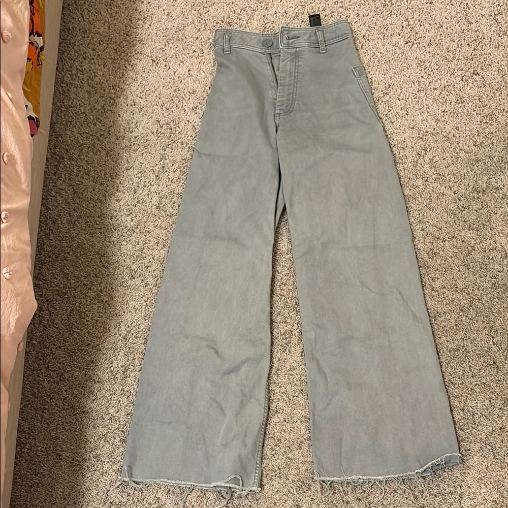 Zara High Waisted Gray/GreenJeans